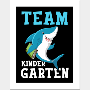 Kindergarten Teacher Student Shirts Shark Back To School Gift Posters and Art